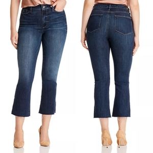NWOT PAIGE Colette Crop Flare Raw Hem Jeans 32